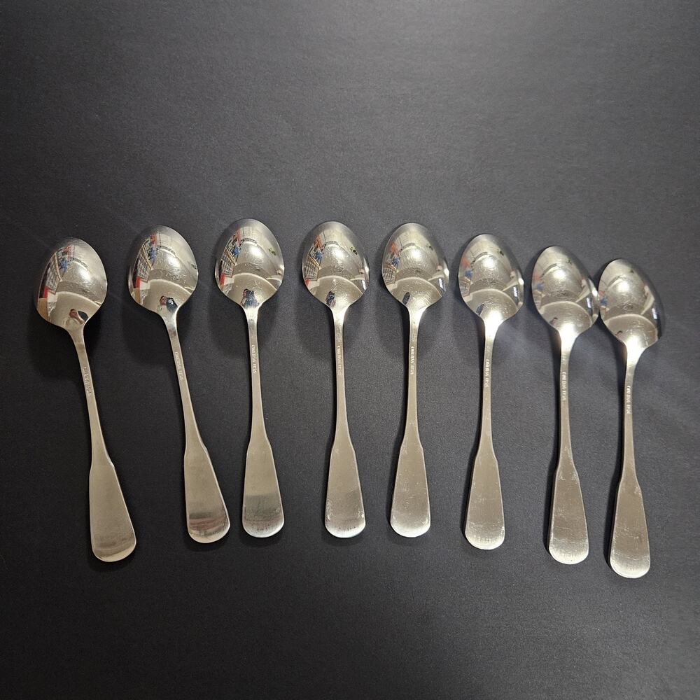 Oneida USA Minute Man Colonial Boston Teaspoons Stainless Flatware 8 Piece - Picture 3 of 4